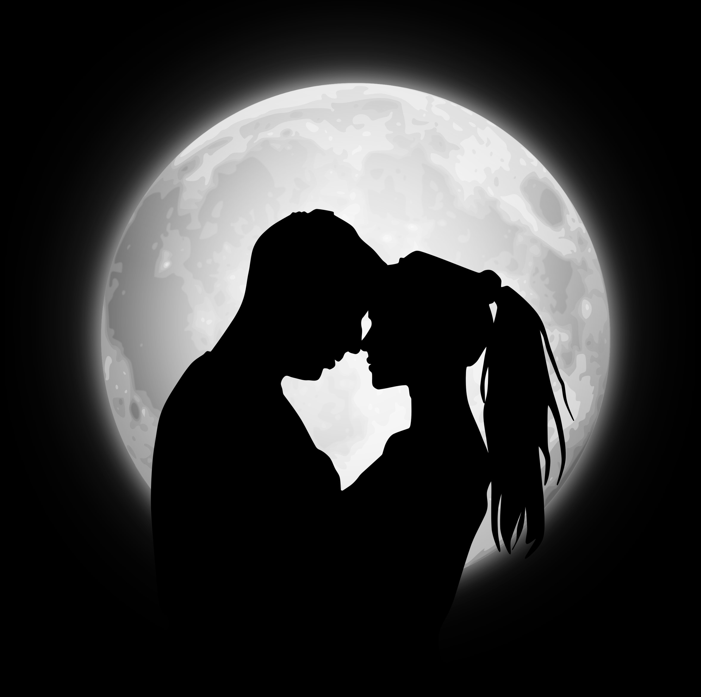 3398460 Couple Silhouettes Moon Love wallpaper Cool