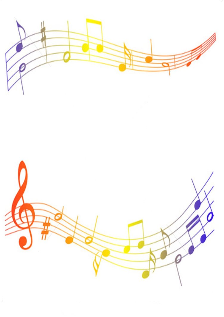 Coloured Musical Notes Border By Kirstylouisewilson
