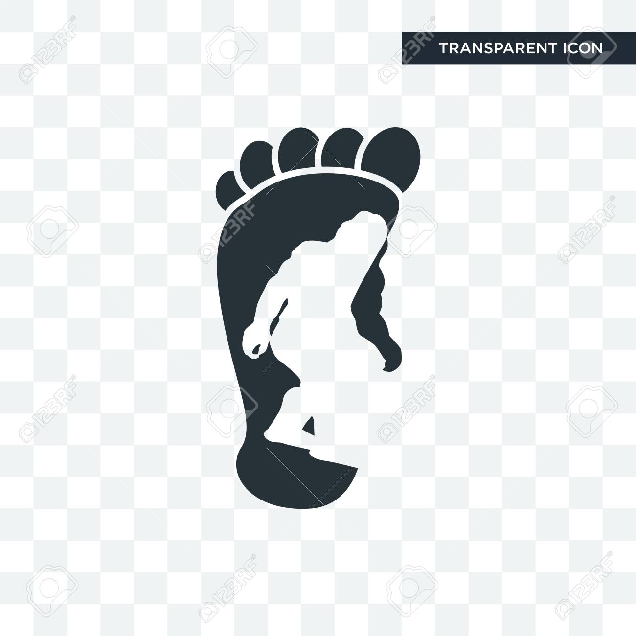 Bigfoot Vector Icon Isolated On Transparent Background