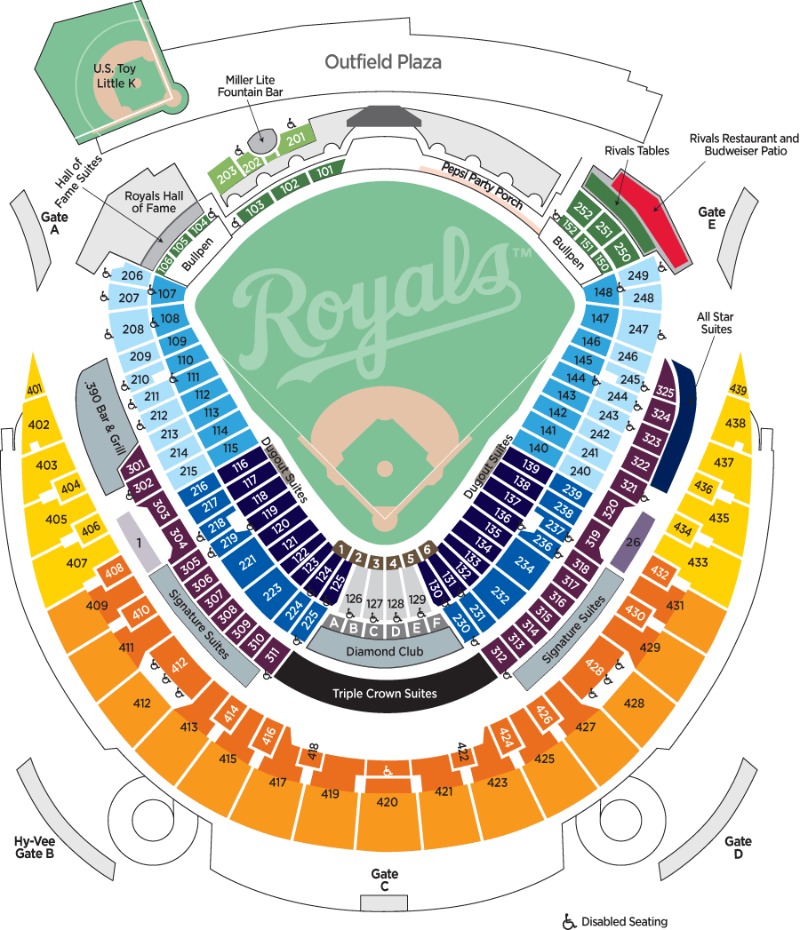 Kc Royals Seating Chart With Rows