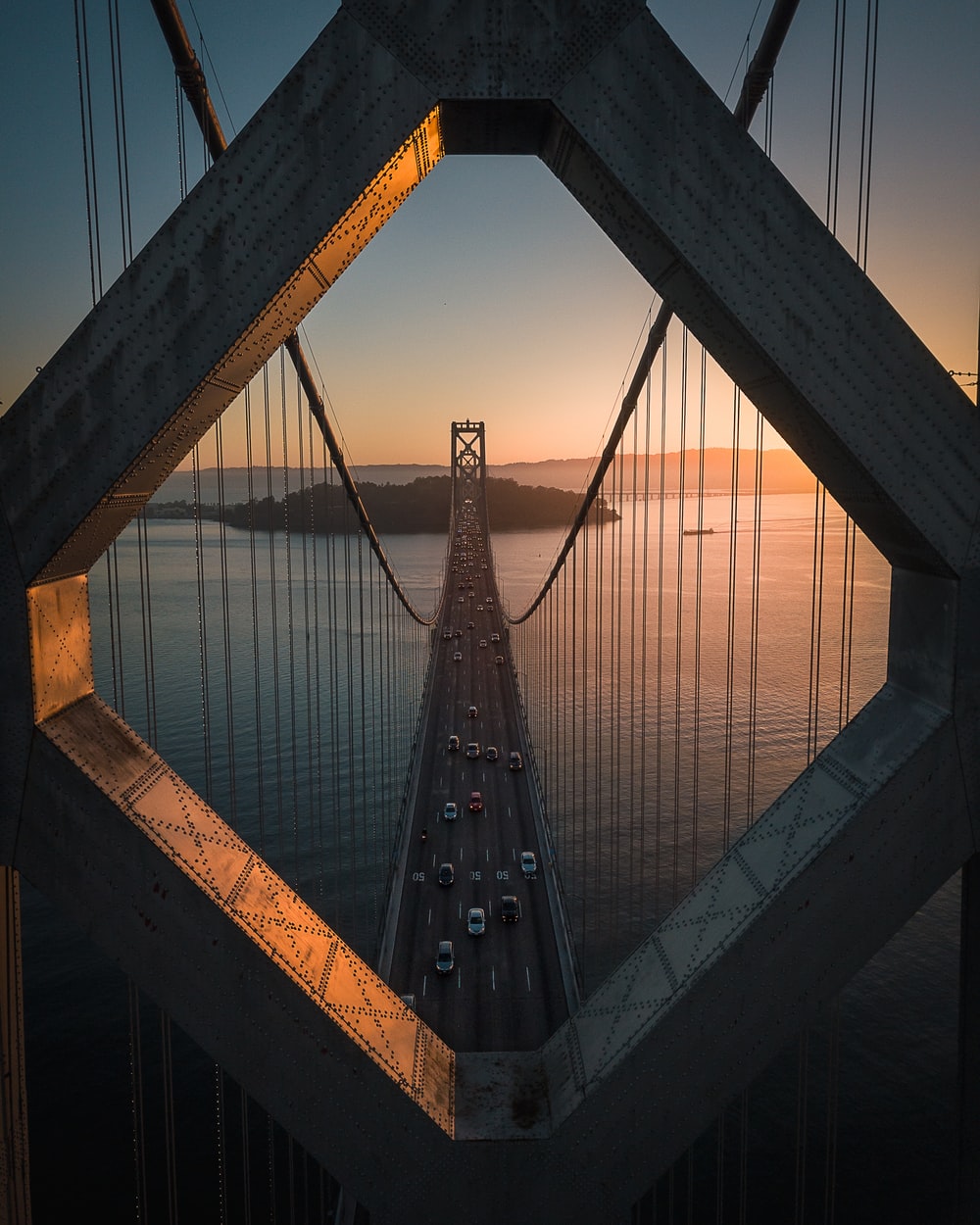 Grey Metal Bridge Photo Image