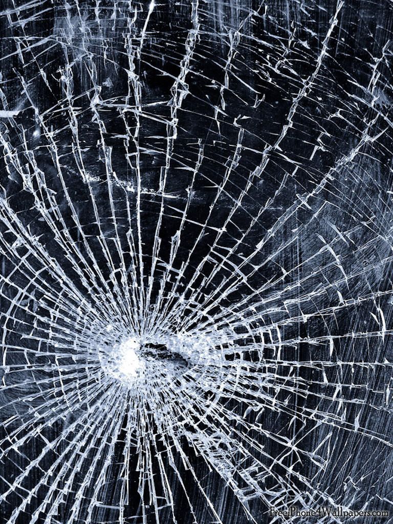 iPhone Cracked Screen Wallpaper Top