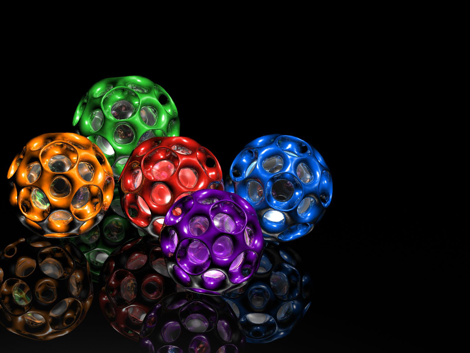 3d Balls Colourful High Quality Full HD Wallpaper Fullsize