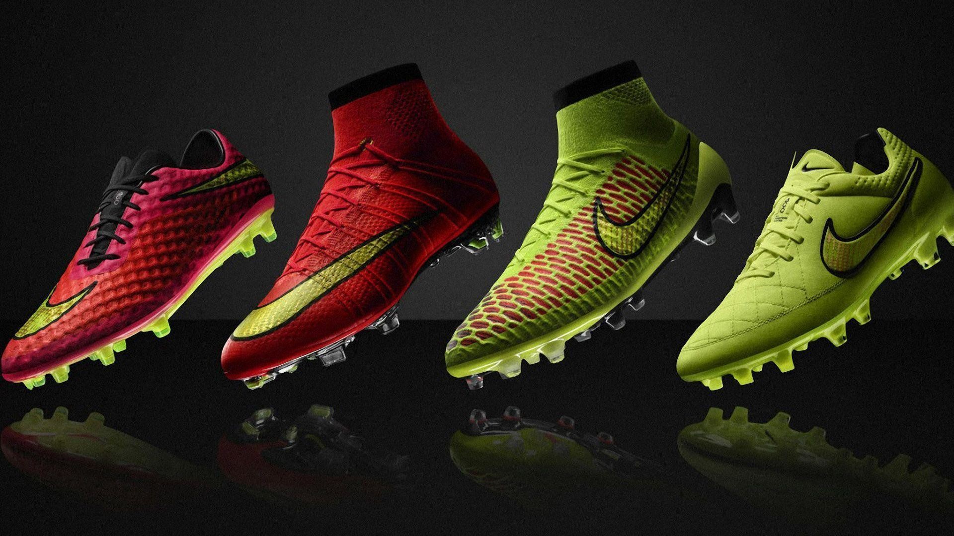 Nike Football Boots Collection on Dark Background