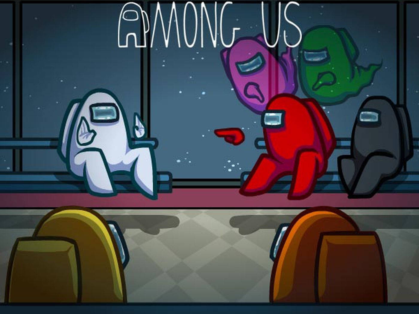 Among Us Red Wallpaper