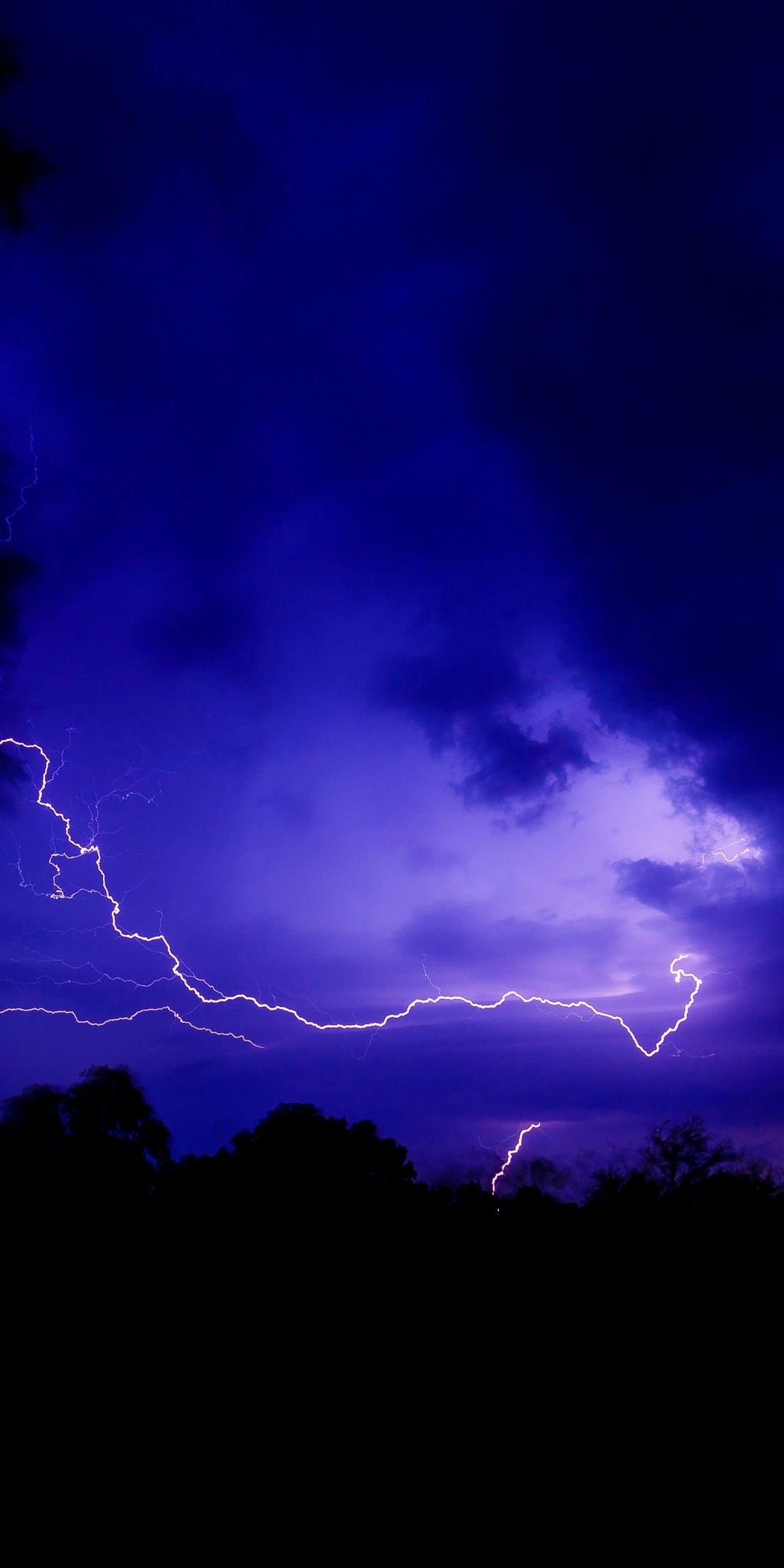 Purple Lightning Wallpaper