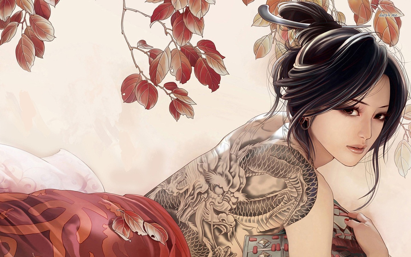 With The Dragon Tattoo Wallpaper Digital Art Picture