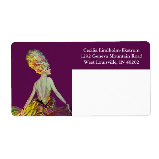 Josette Choose Your Own Background Color Shipping Label