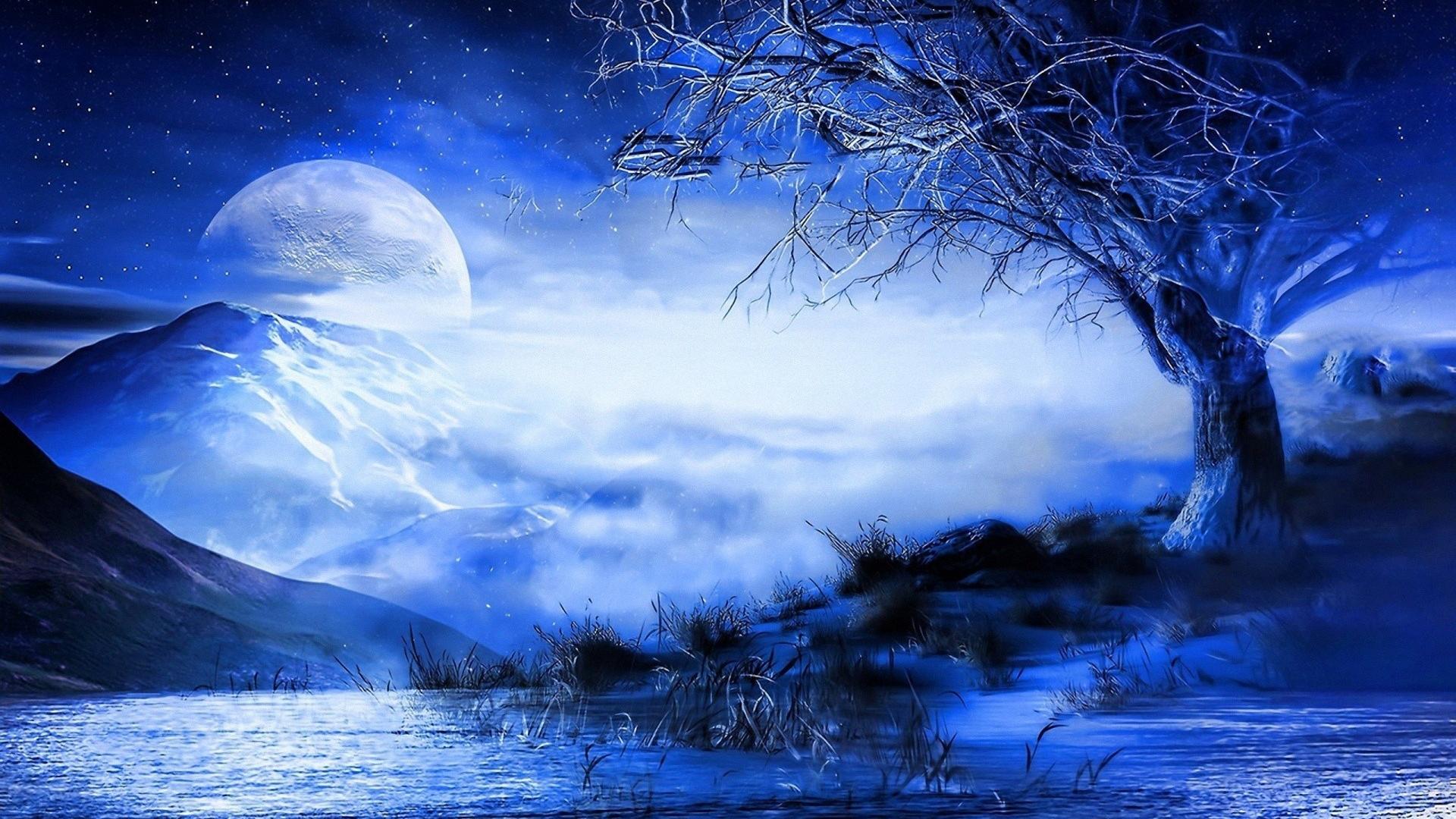 Art Blue Nature Wallpaper On