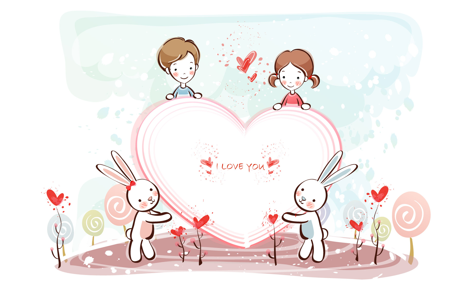 Gambar Cute Couple Cartoon Image HD Wallpaper Clip Art