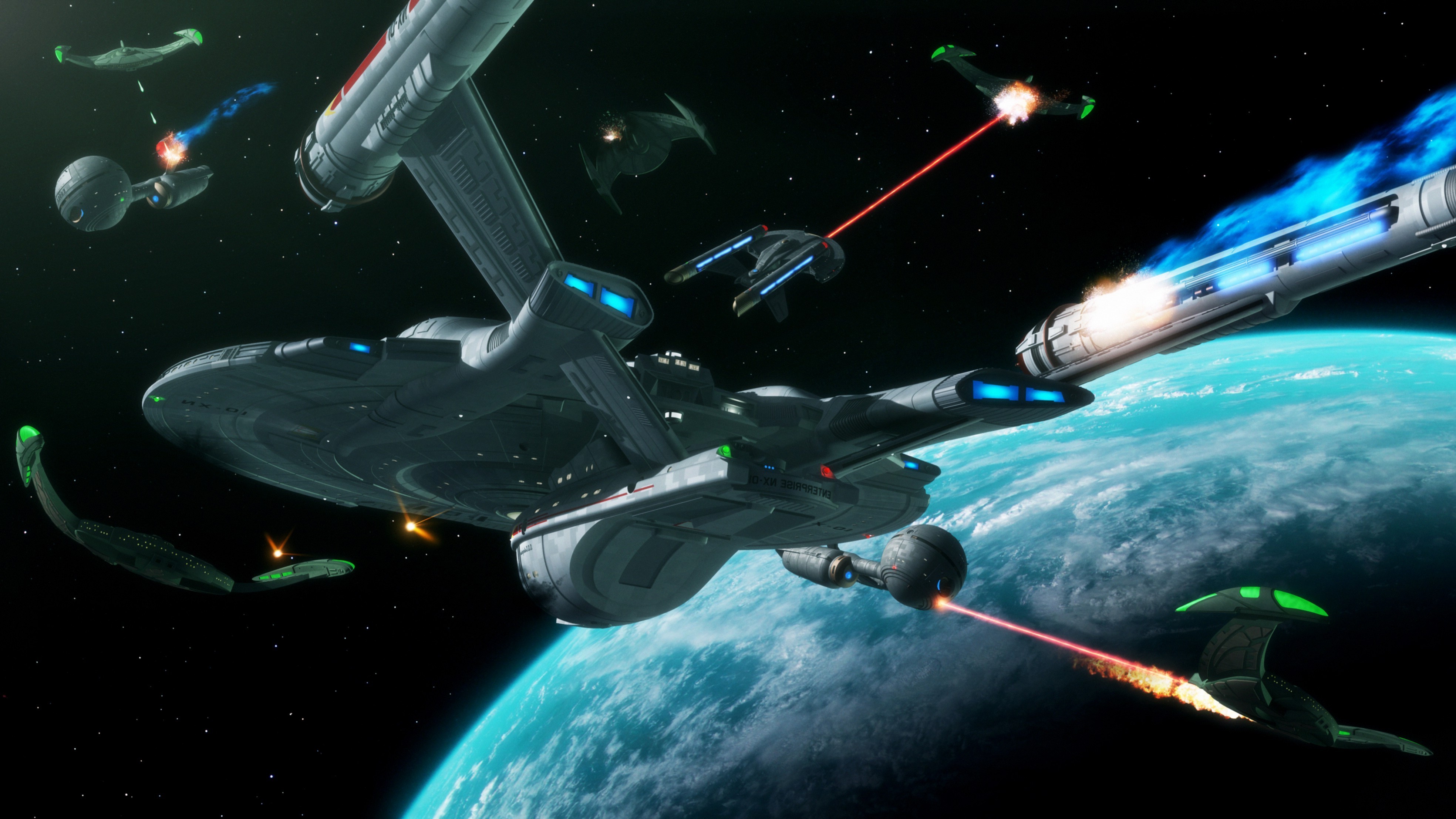 Star Trek Uss Enterprise Spaceship Space Battle Wallpaper