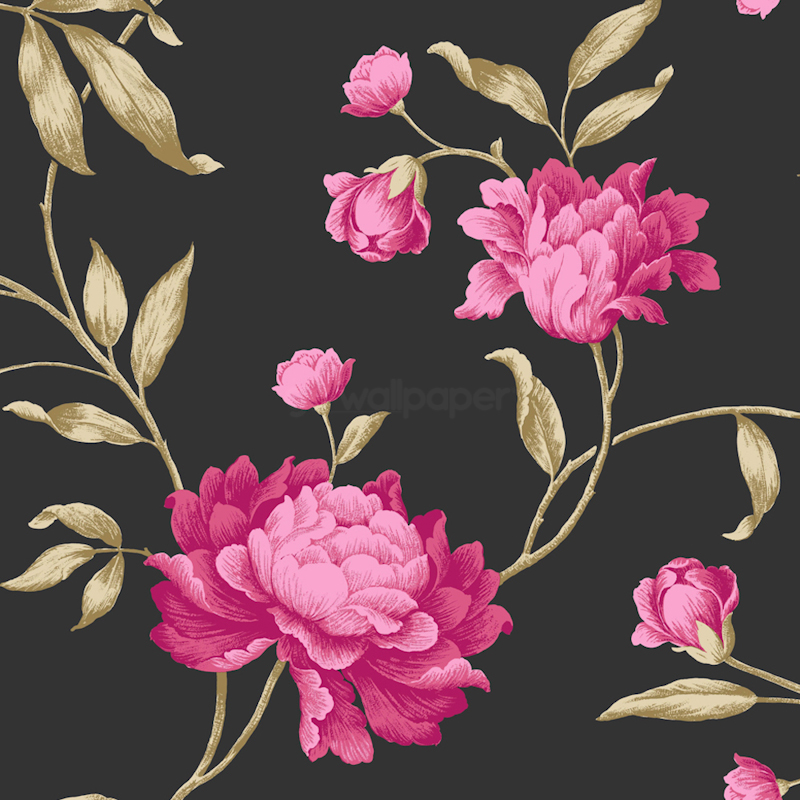 Debona Georgina Black Pink Gold Wallpaper 14856