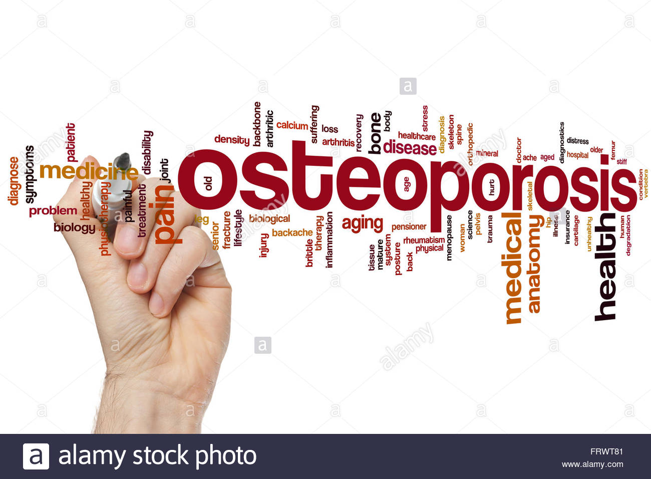 Osteoporosis Concept Word Cloud Background Stock Photo