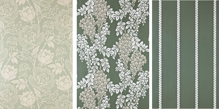 Wallpaper Samples From Farrow And Ball Left To Right Peony Wisteria