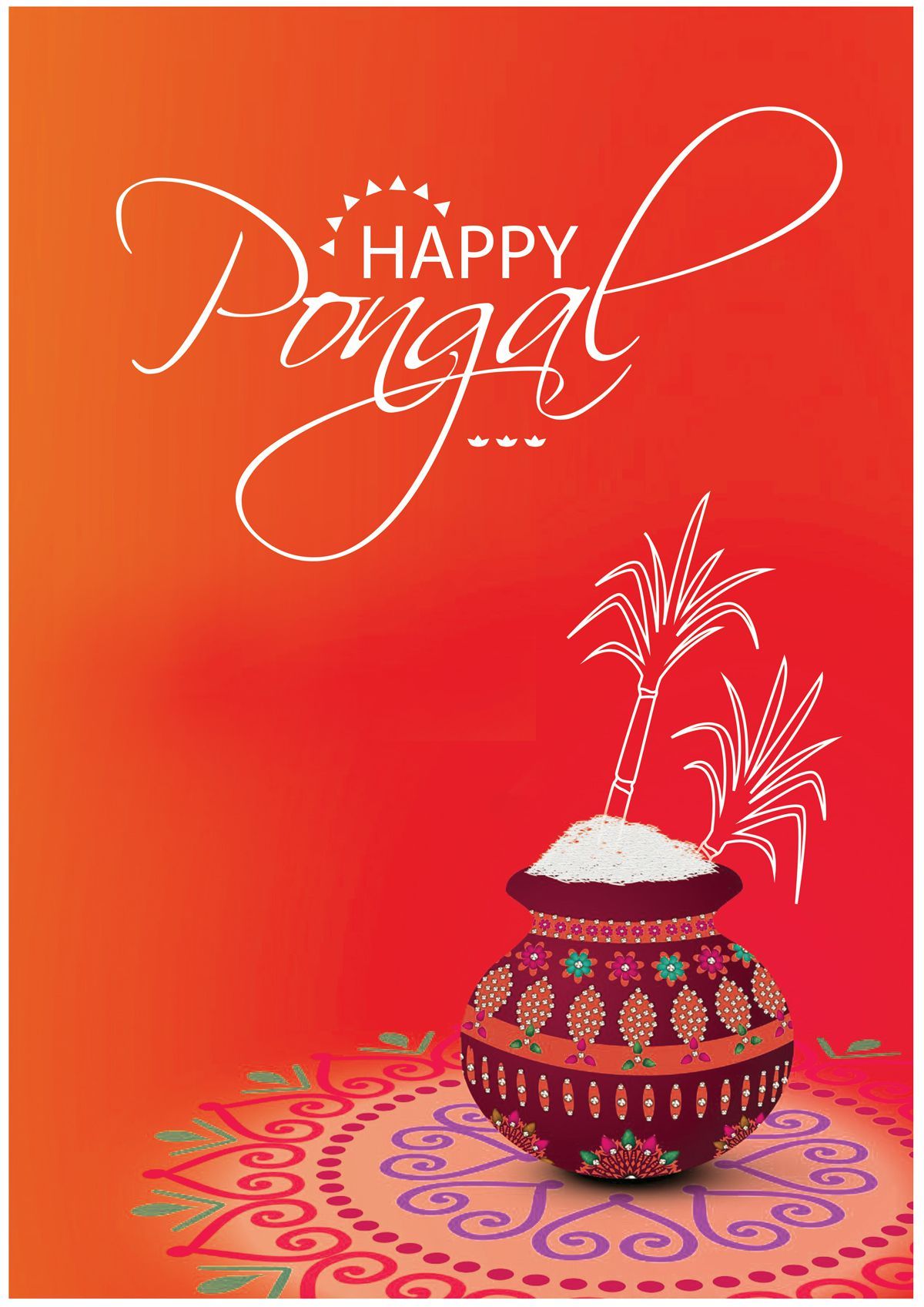 Happy Pongal Sankranti Greeting Cards