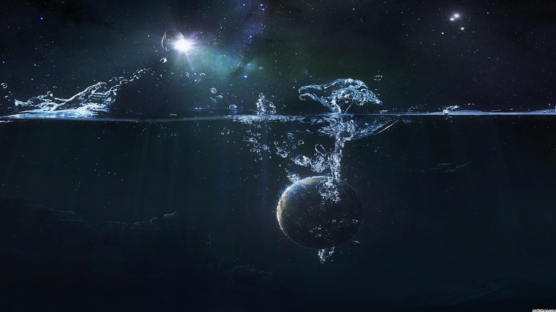 Space Image Water Earth Abstract HD Wallpaper And