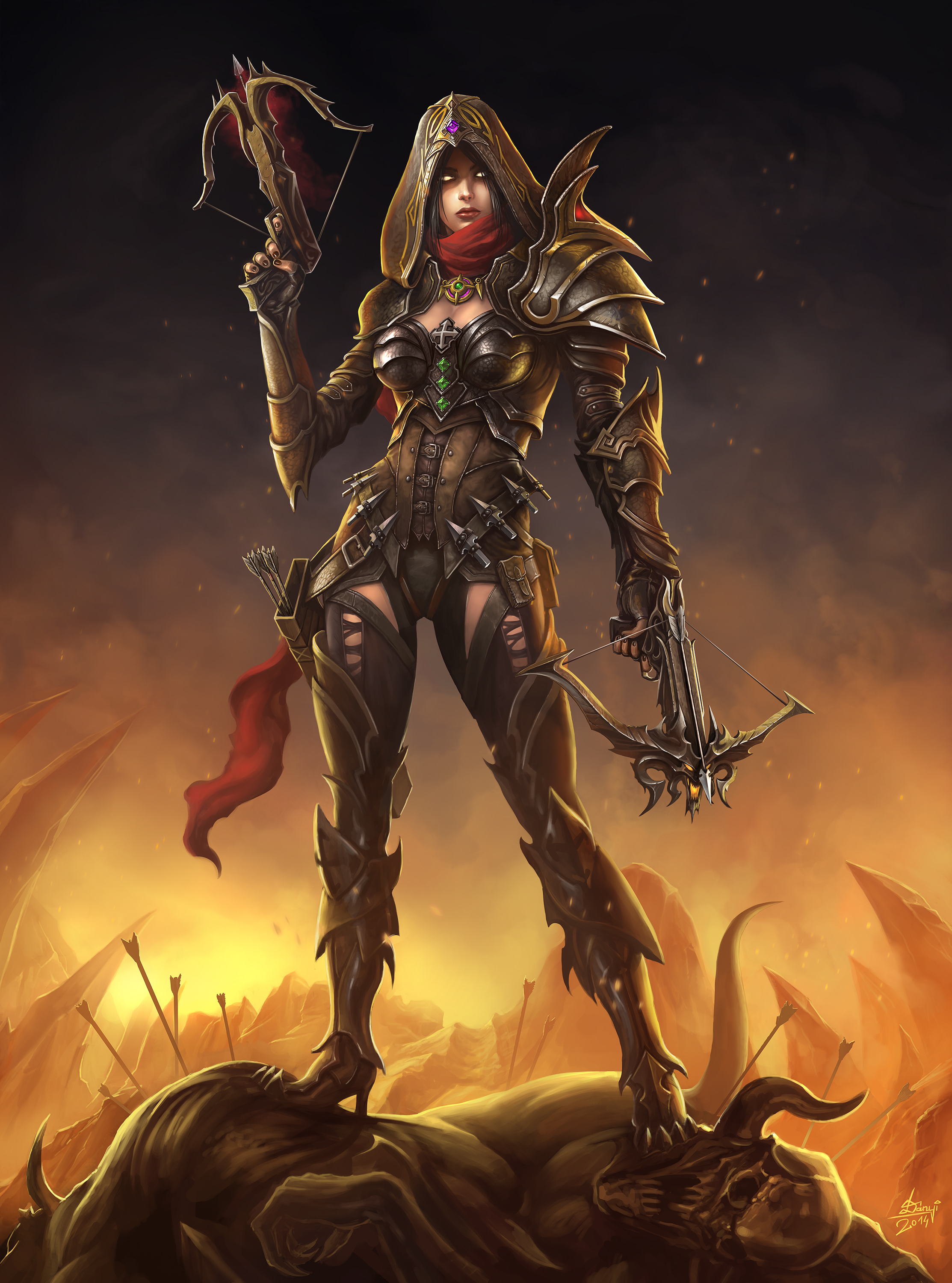 Diablo Female Demon Hunter Wallpaper Iii By