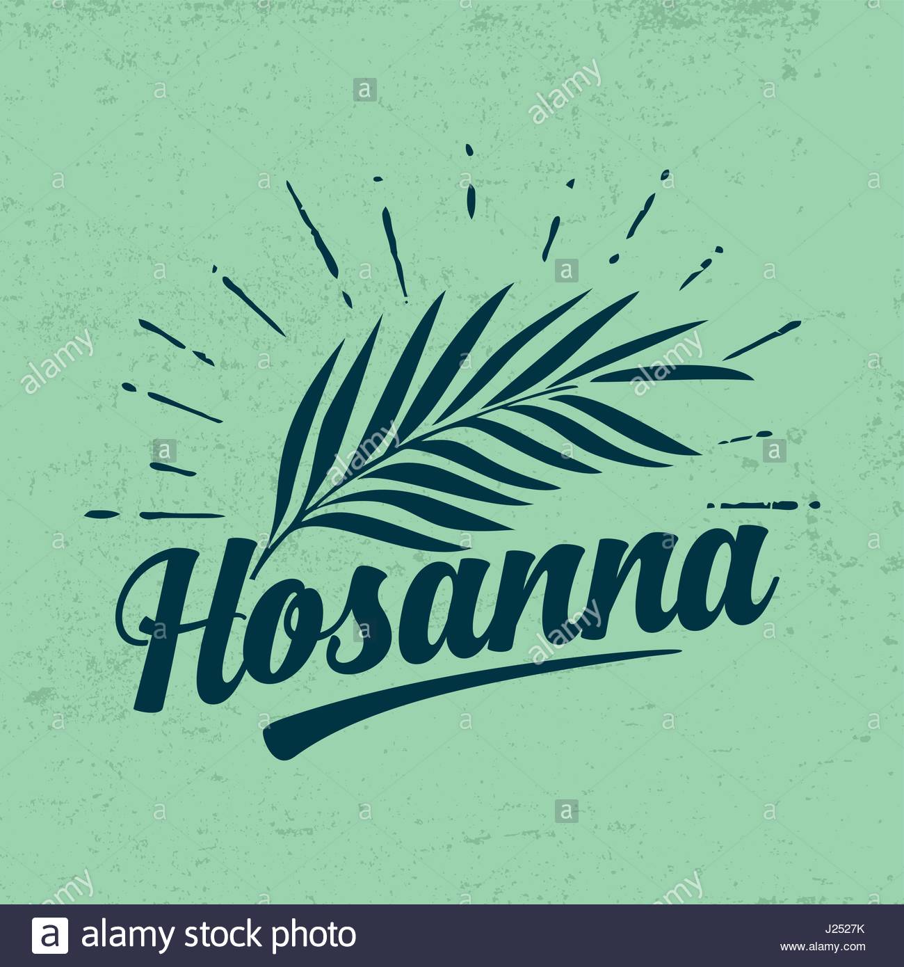 Hosanna And Palm Branch Stock Vector Art Illustration