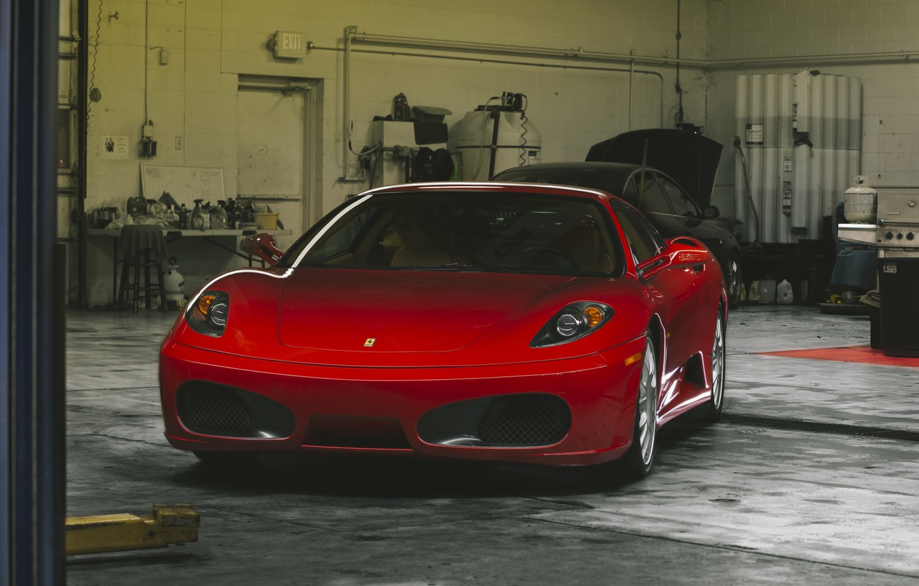 Wallpaper Red Ferrari F430 Garage Image For Desktop Section