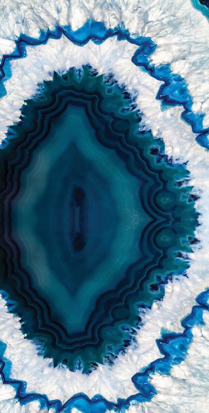 Printed Sea Blue Geode Backdrop Stones From The Earth