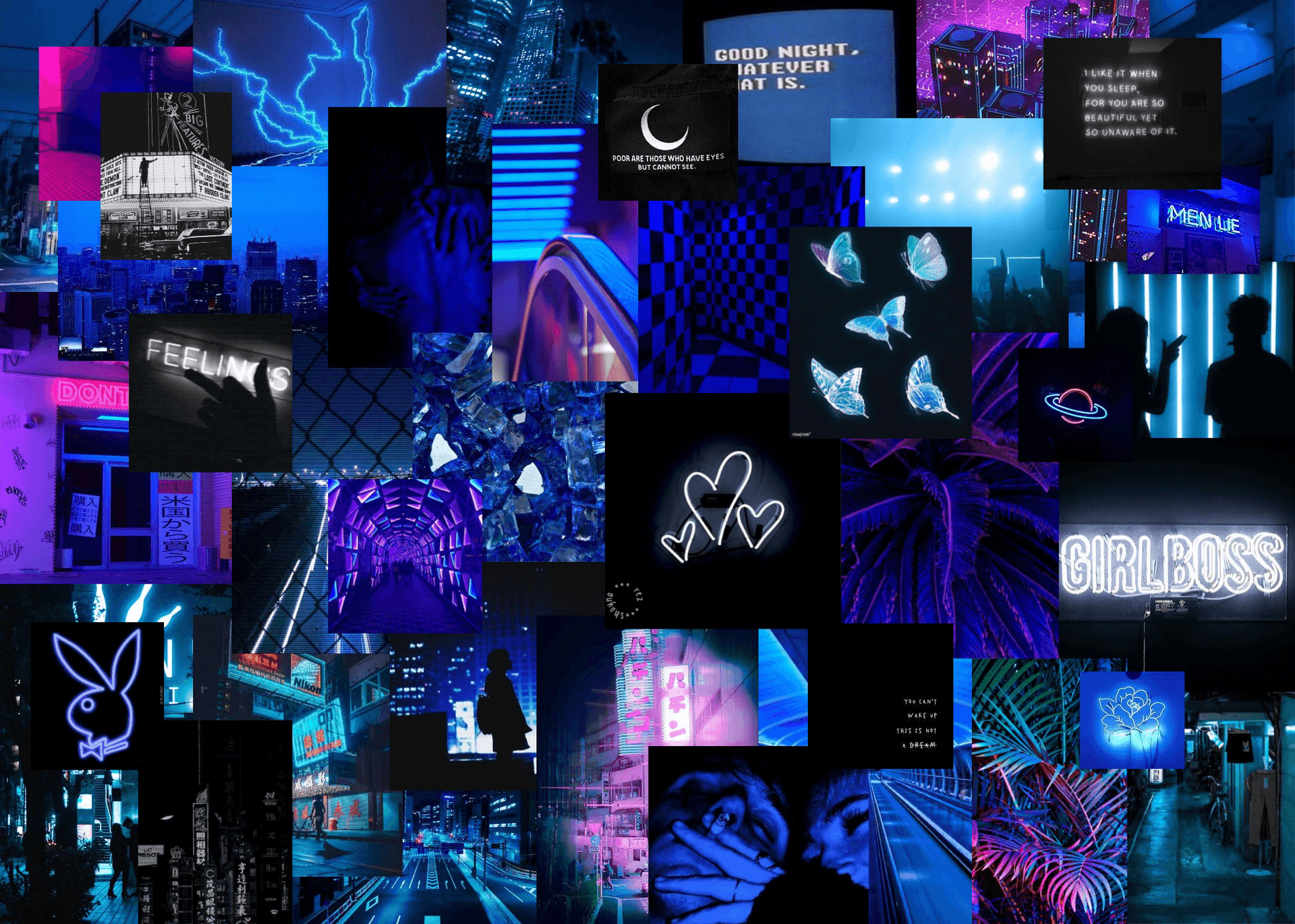Blue Neon Wallpaper