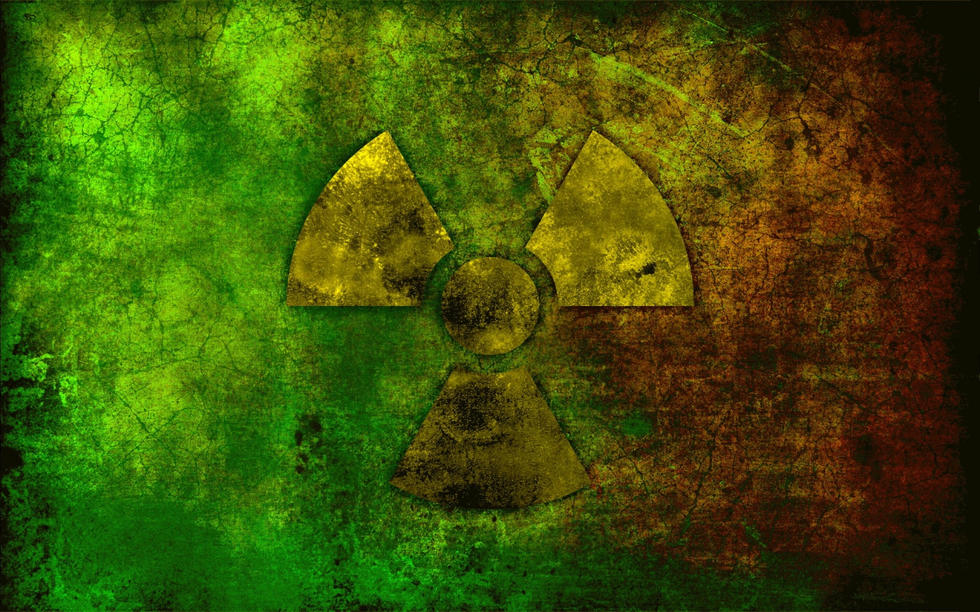 Dark Radiation Nuclear Symbols Color Apocaly Tech Horror Creepy Spooky