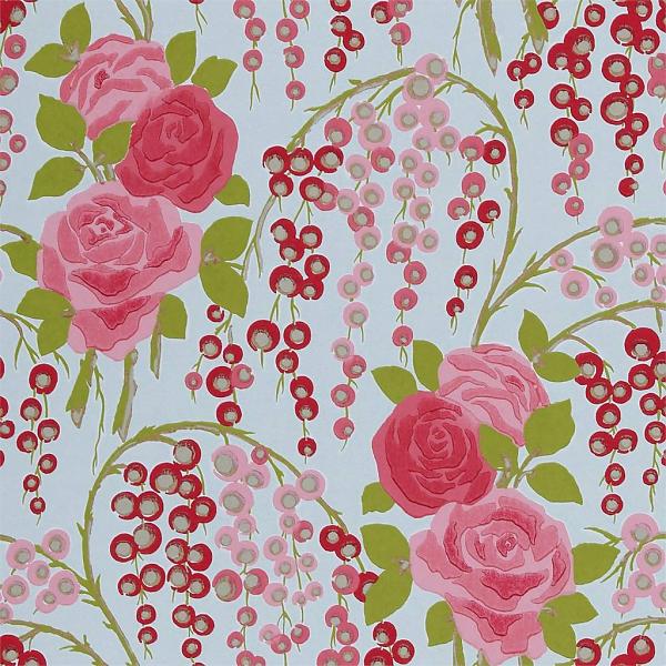 Harlequin Iola Rose Soft Pinks Cerise Lime And Duckegg