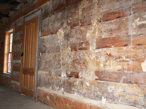 Faux Log Cabin Interior Walls