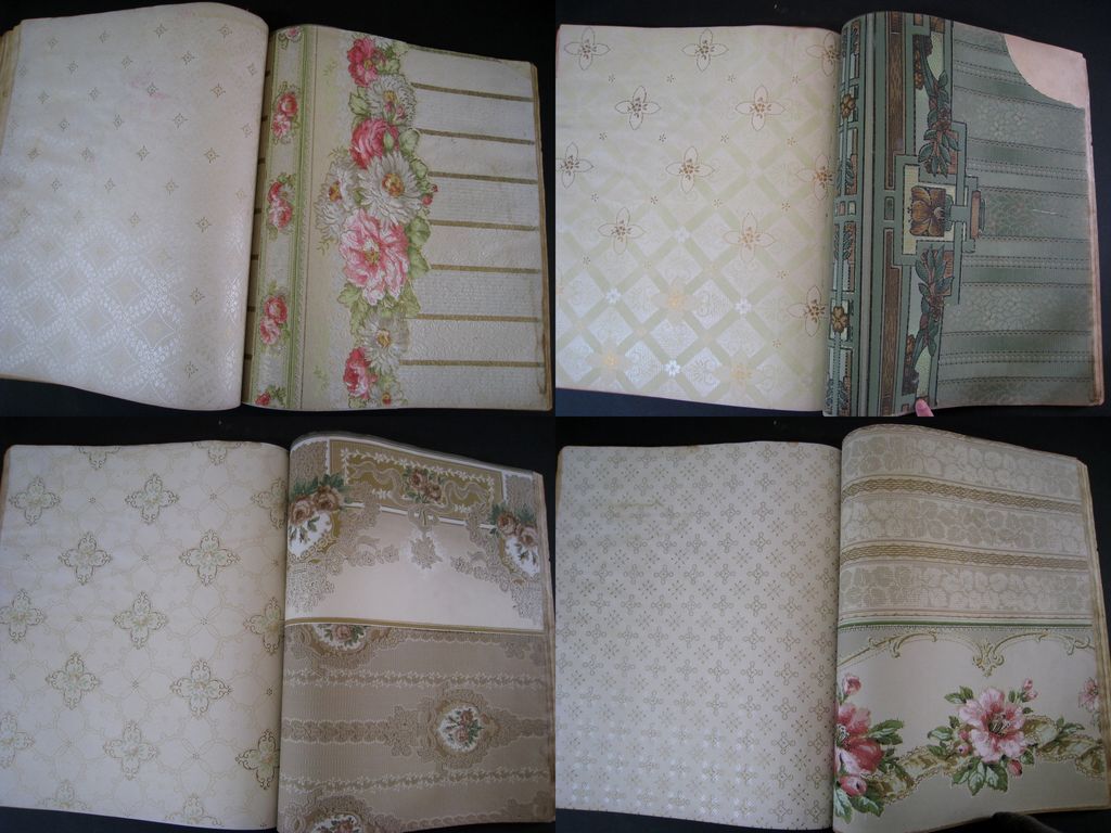 Free download Vintage 1917 Wallpaper Sample Book Large Samples Borders