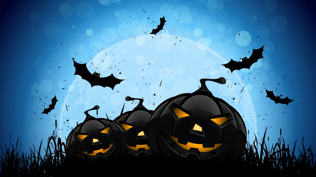 Halloween Funny Pumpkins Wallpaper Background Image