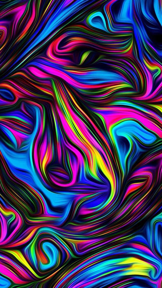 Olivia Coffee On Colors Wallpaper iPhone Neon Painting