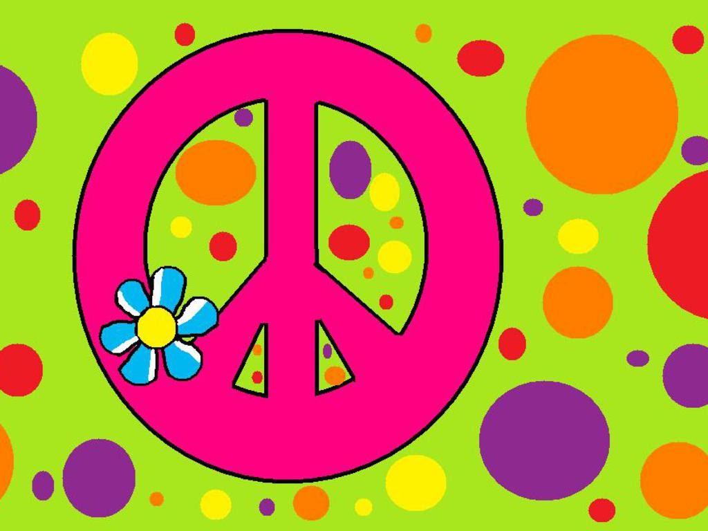 Colorful Peace Sign Background Image