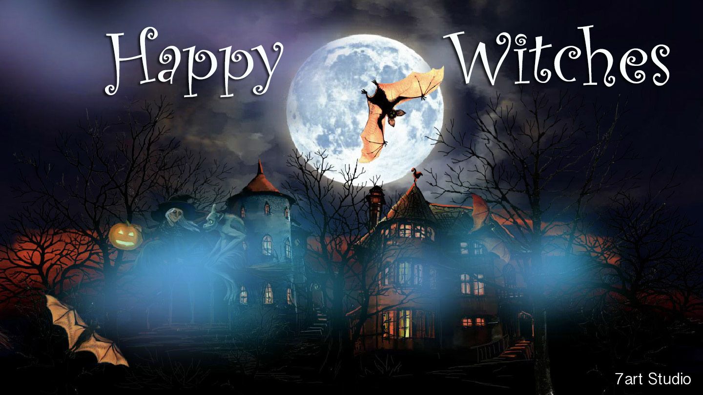 Halloween Screensavers 7art Happy Witches Screensaver And Live