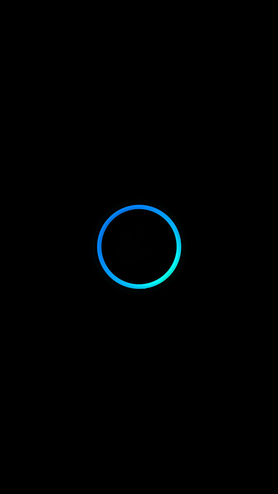 Turquoise Blue Circle Minimal Android Wallpaper free download