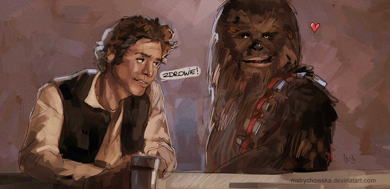 Han Solo And Chewbacca By Mstrychowska