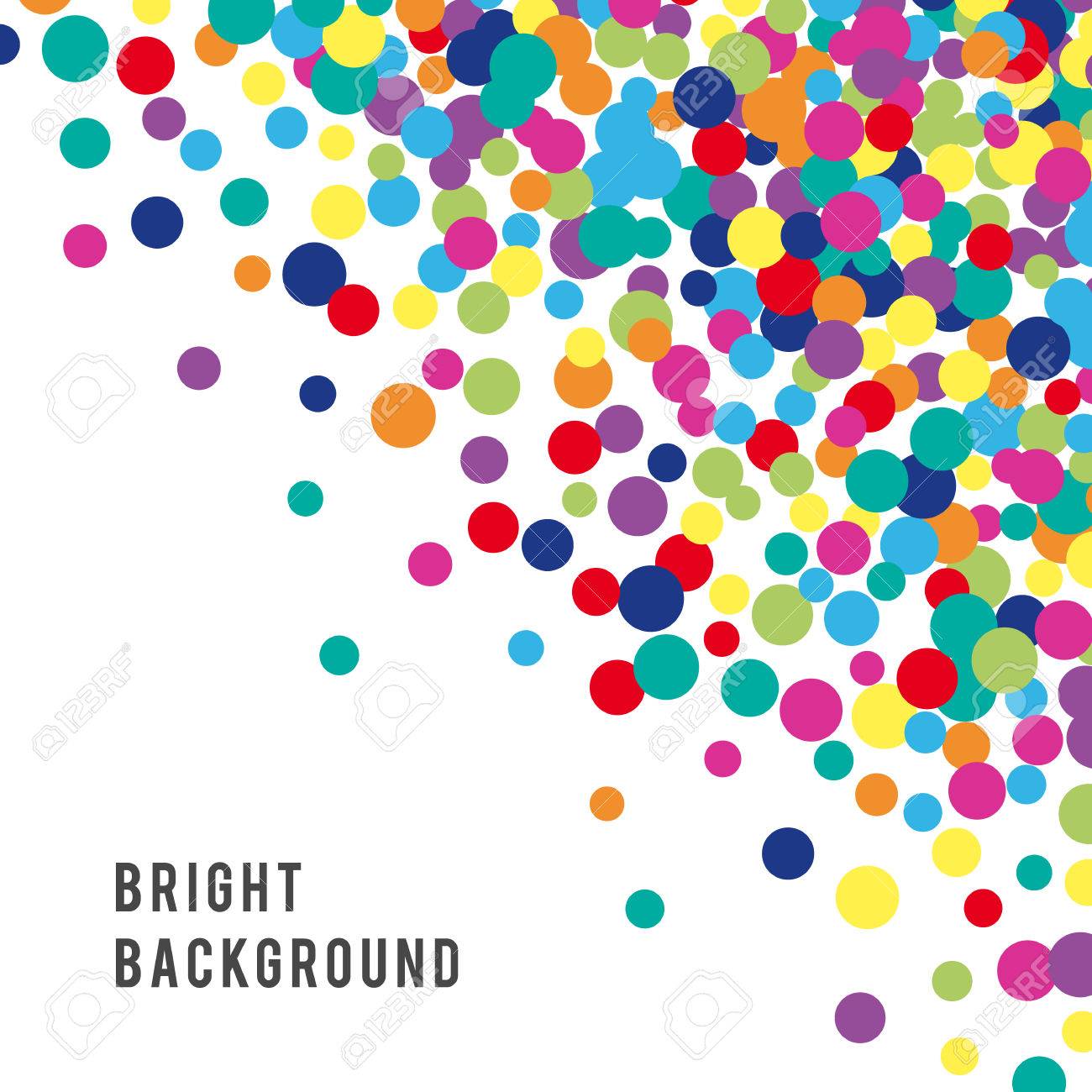 Colorful Abstract Spot Background Vector Illustration For Bright