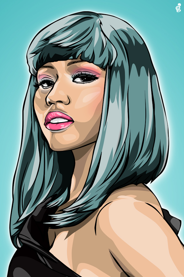 Nicki Minaj blue   iPhoneiPod Wallpaper by yumgsta 640x960