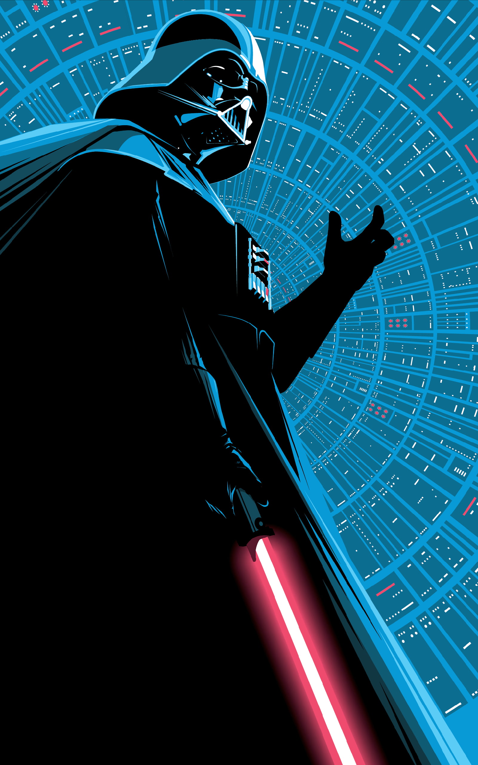 Darth Vader Star Wars Minimalism Lightsaber HD