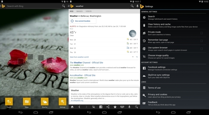 Bing For Android Now Allows Users To Set Daily Image As Wallpaper