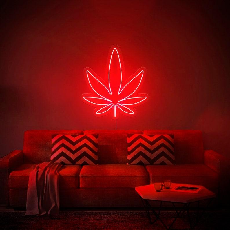 Cannabis Led Neon Sign Marijuana Leaf Weed