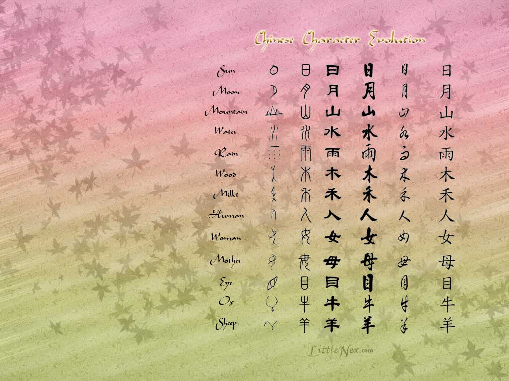 Wallpaper Learn Chinese Characterevolutionlowfull