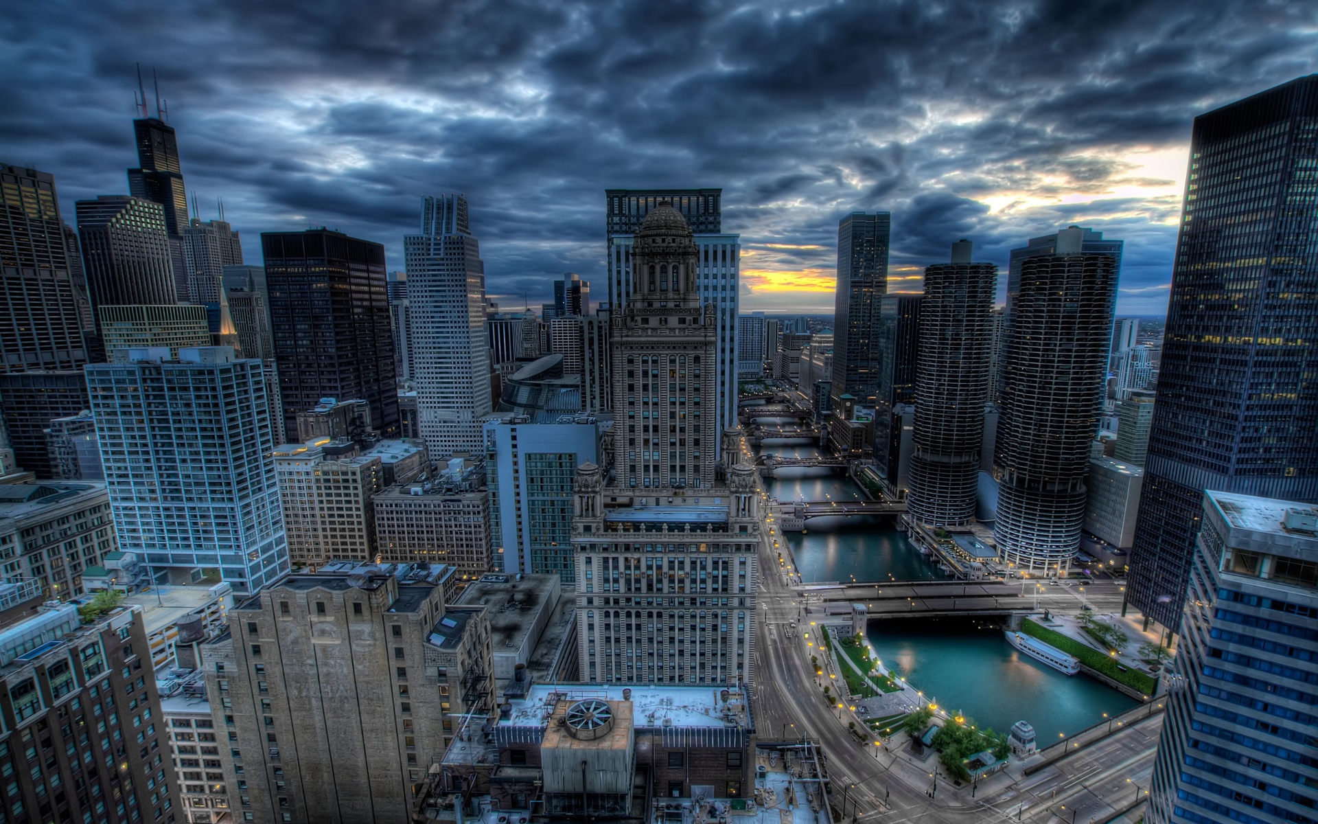 Sky Of Chicago City HD Wallpaper Res