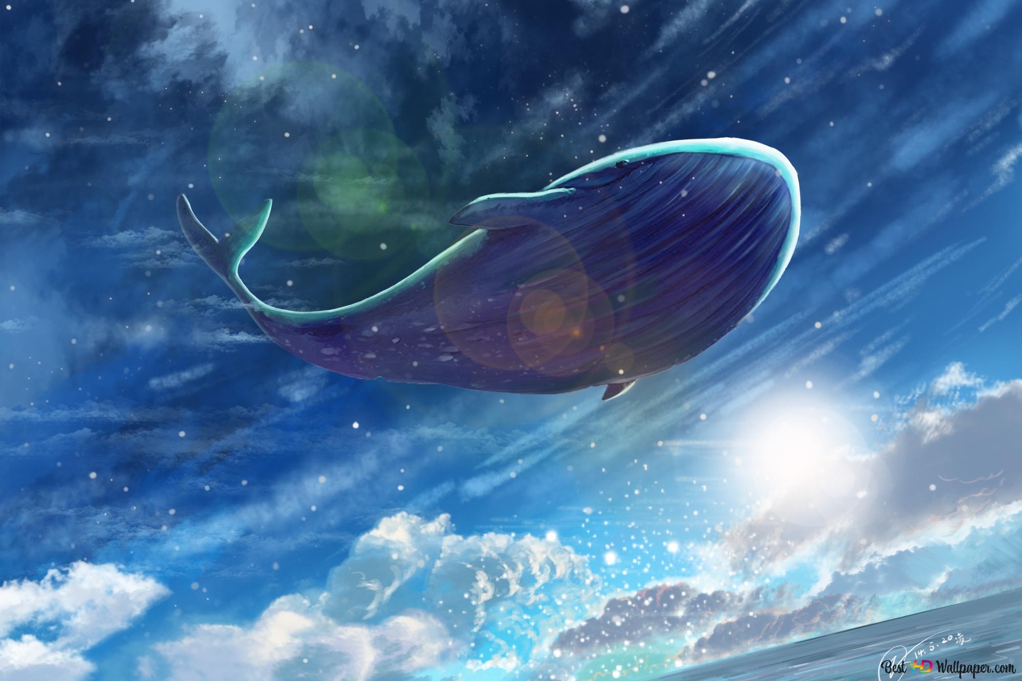 Flying Whale 2k Wallpaper