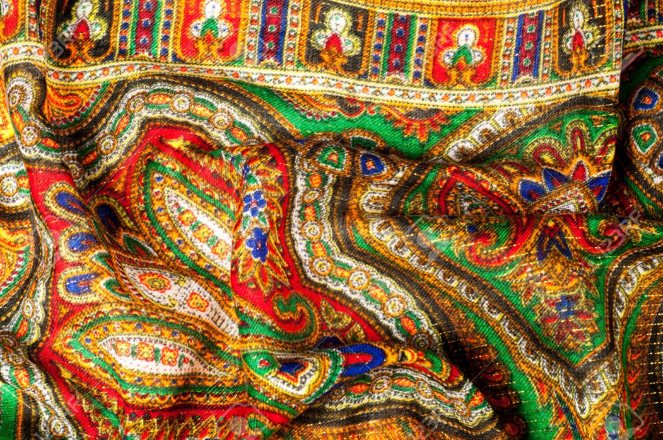 Texture Background Pattern Woman S Headscarf Shawl Bright