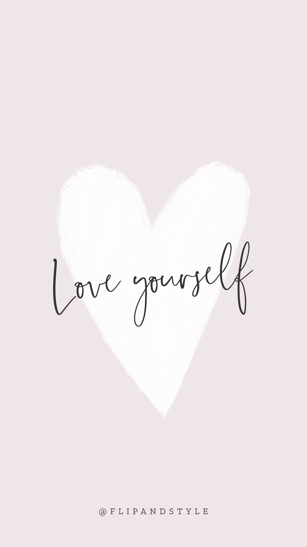 Love Yourself Pink iPhone Background Wallpaper Words