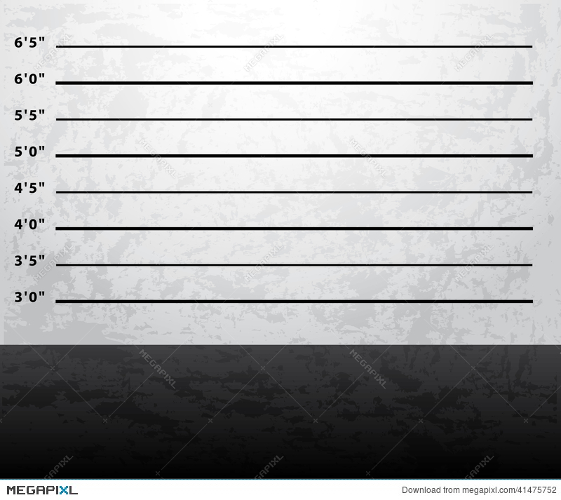 Mugshot Prison Background Shooting Wall Illustration