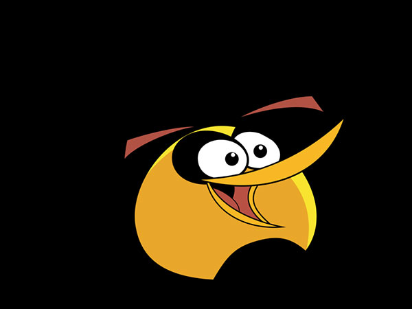 The Yellow Bird Looks Happy And Excited In Pitch Black Backdrop