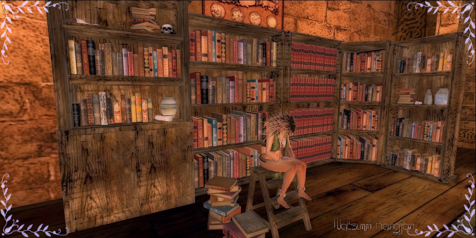 Fantasy Library Background From Fair