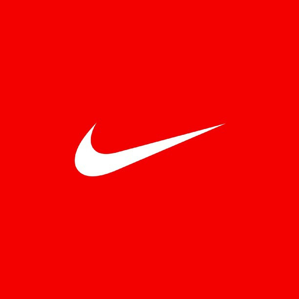 White Nike Logo Red