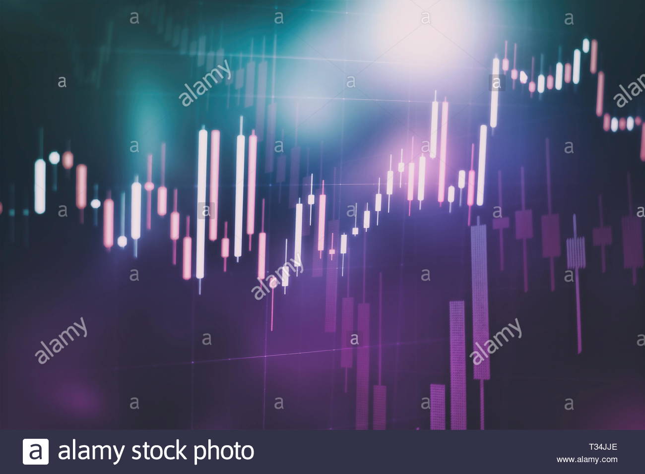 Abstract Glowing Forex Chart Interface Wallpaper Investment